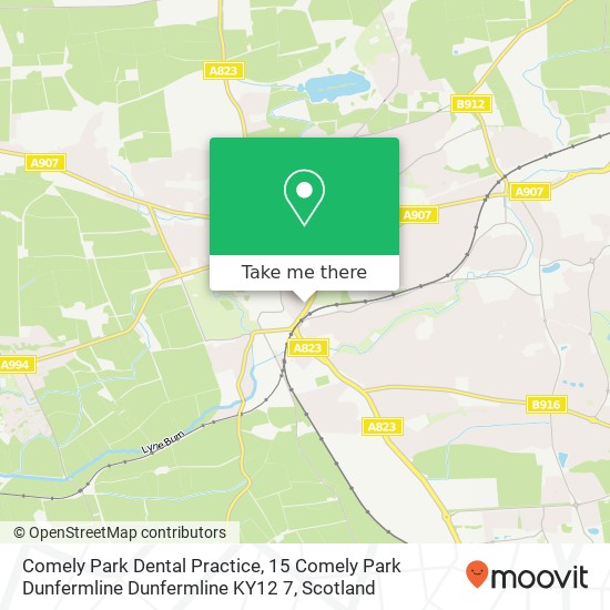 Comely Park Dental Practice, 15 Comely Park Dunfermline Dunfermline KY12 7 map