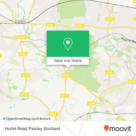 Hurlet Road, Paisley map