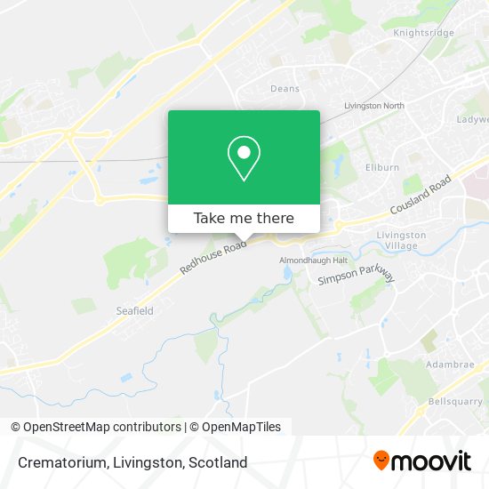 Crematorium, Livingston map