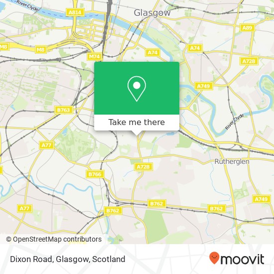 Dixon Road, Glasgow map