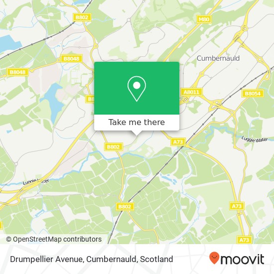 Drumpellier Avenue, Cumbernauld map