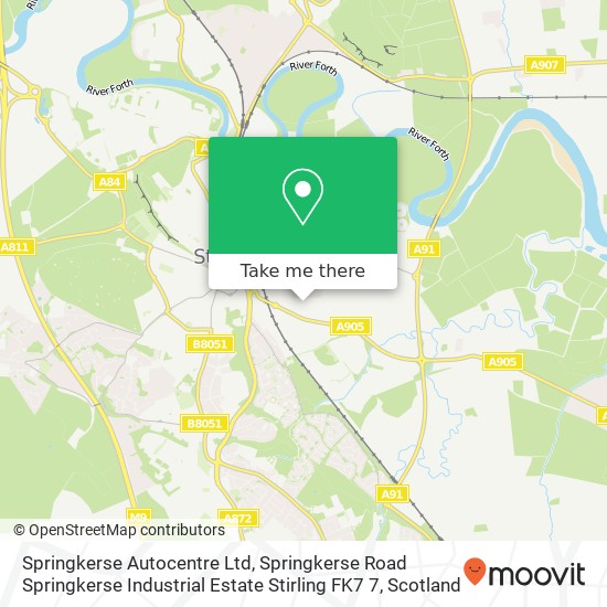 Springkerse Autocentre Ltd, Springkerse Road Springkerse Industrial Estate Stirling FK7 7 map