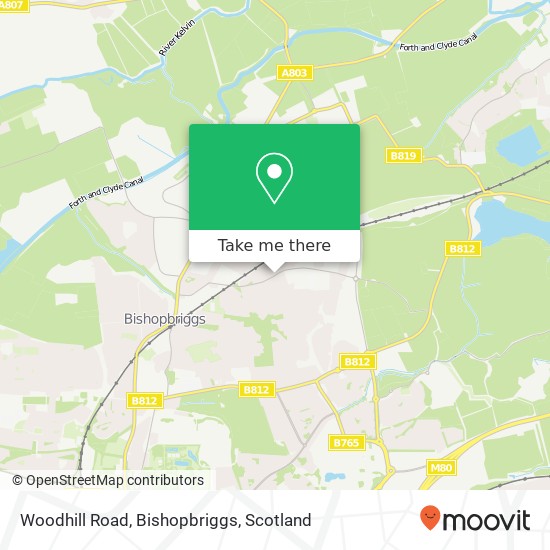 Woodhill Road, Bishopbriggs map