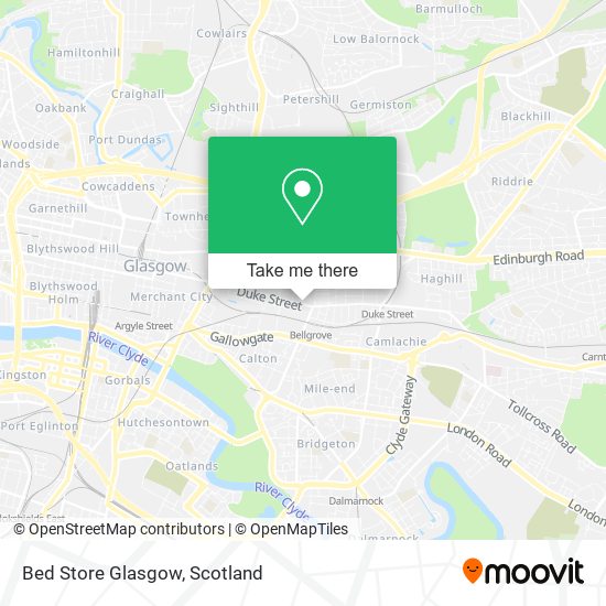 Bed Store Glasgow map