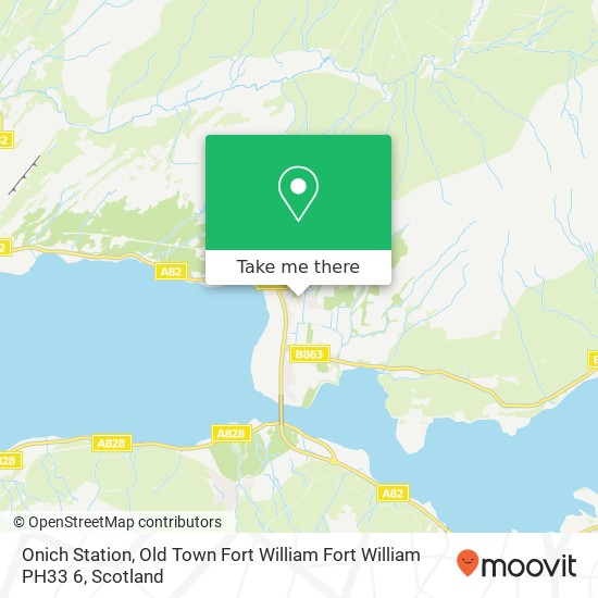 Onich Station, Old Town Fort William Fort William PH33 6 map