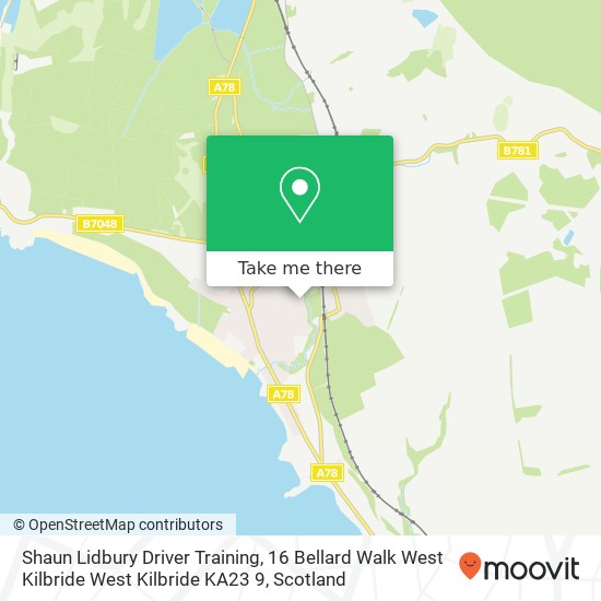 Shaun Lidbury Driver Training, 16 Bellard Walk West Kilbride West Kilbride KA23 9 map