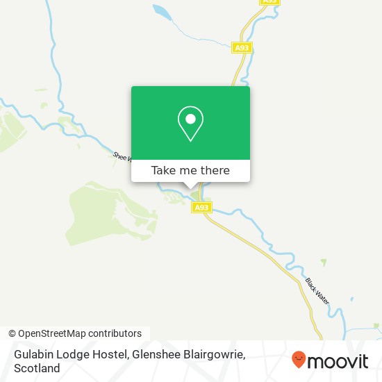 Gulabin Lodge Hostel, Glenshee Blairgowrie map