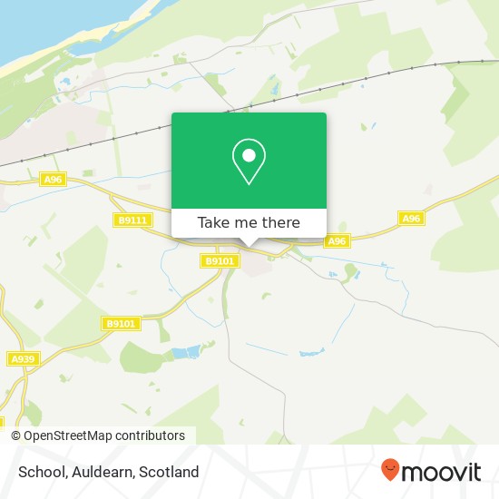 School, Auldearn map