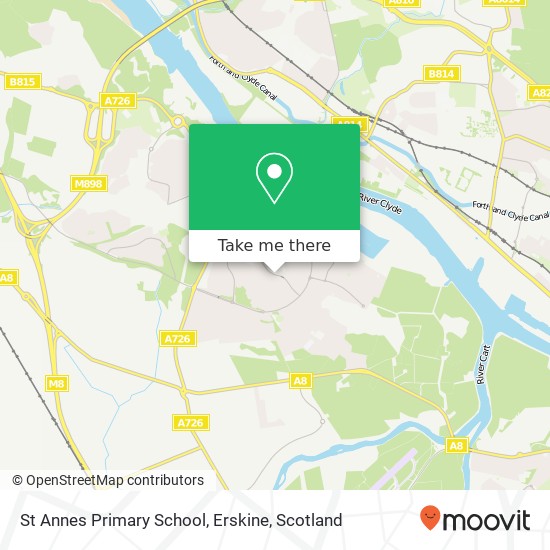 St Annes Primary School, Erskine map