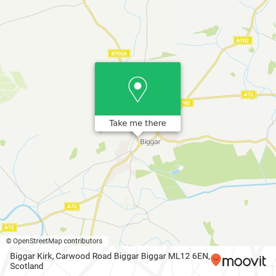 Biggar Kirk, Carwood Road Biggar Biggar ML12 6EN map