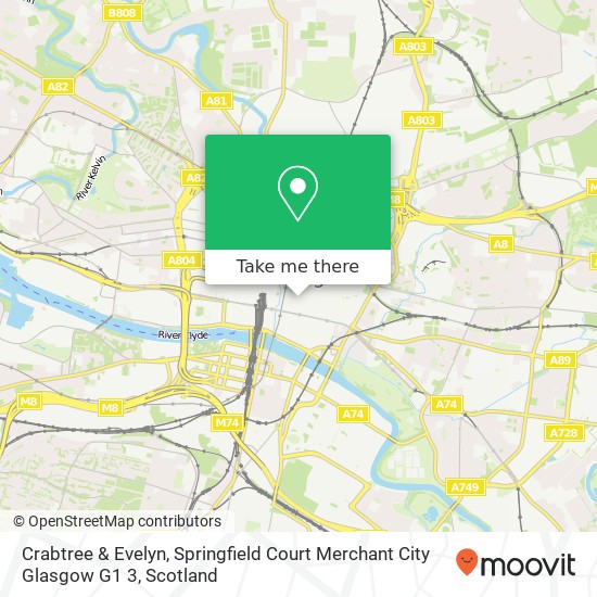 Crabtree & Evelyn, Springfield Court Merchant City Glasgow G1 3 map