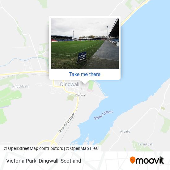 Victoria Park, Dingwall map
