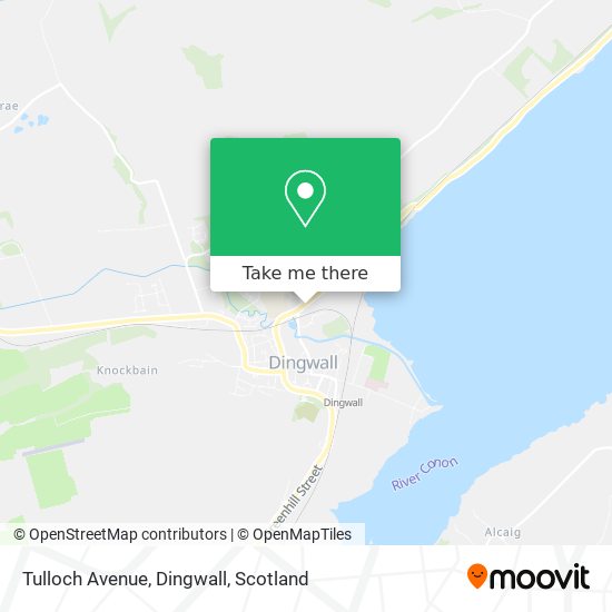 Tulloch Avenue, Dingwall map