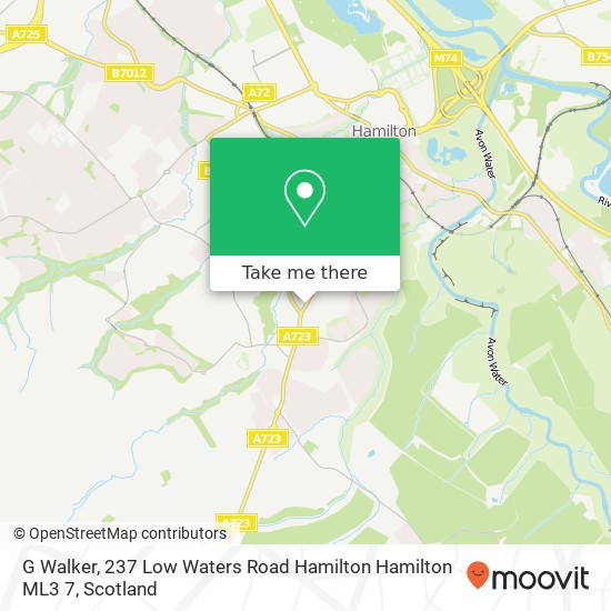 G Walker, 237 Low Waters Road Hamilton Hamilton ML3 7 map