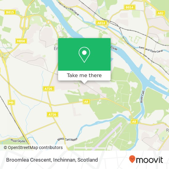 Broomlea Crescent, Inchinnan map