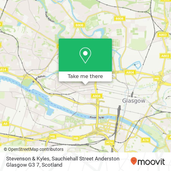 Stevenson & Kyles, Sauchiehall Street Anderston Glasgow G3 7 map