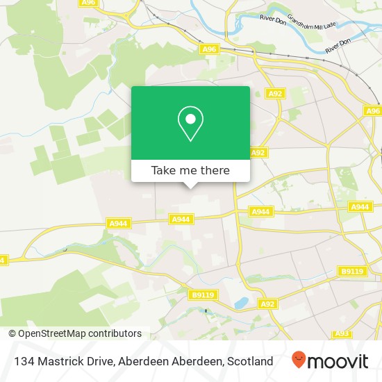 134 Mastrick Drive, Aberdeen Aberdeen map