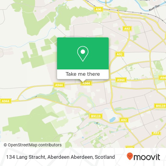 134 Lang Stracht, Aberdeen Aberdeen map