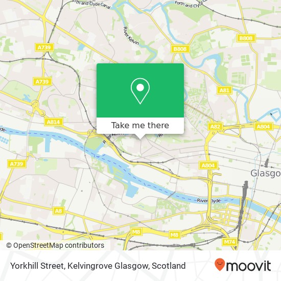 Yorkhill Street, Kelvingrove Glasgow map