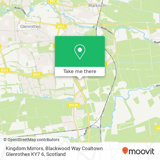 Kingdom Mirrors, Blackwood Way Coaltown Glenrothes KY7 6 map