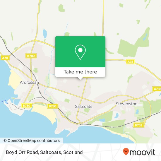 Boyd Orr Road, Saltcoats map