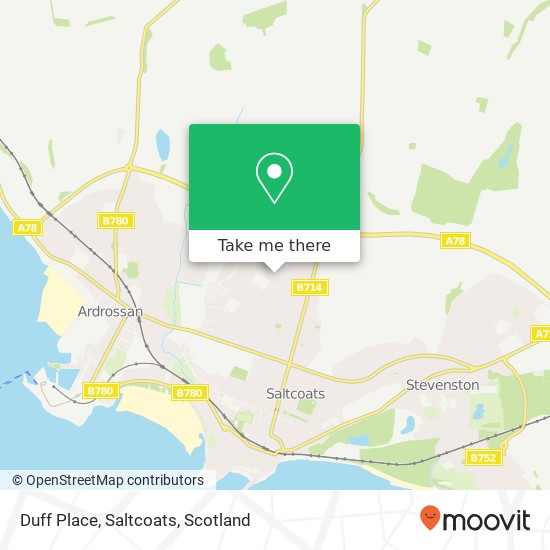 Duff Place, Saltcoats map