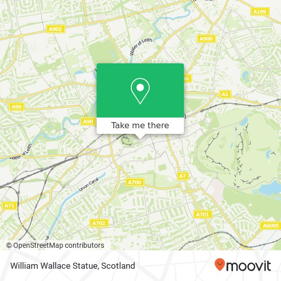 William Wallace Statue map