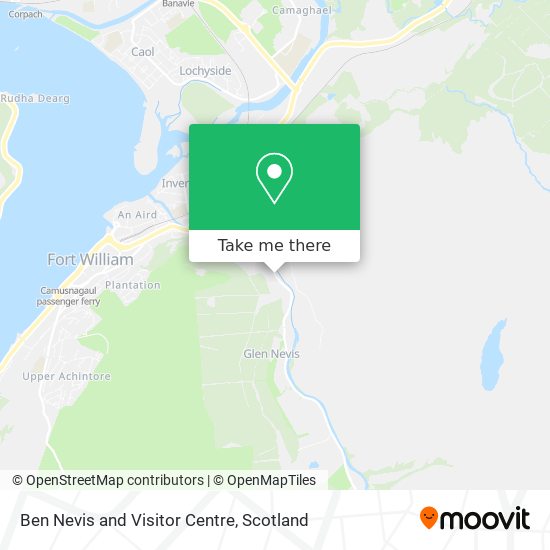 Ben Nevis and Visitor Centre map