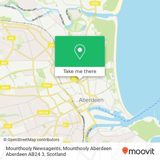 Mounthooly Newsagents, Mounthooly Aberdeen Aberdeen AB24 3 map
