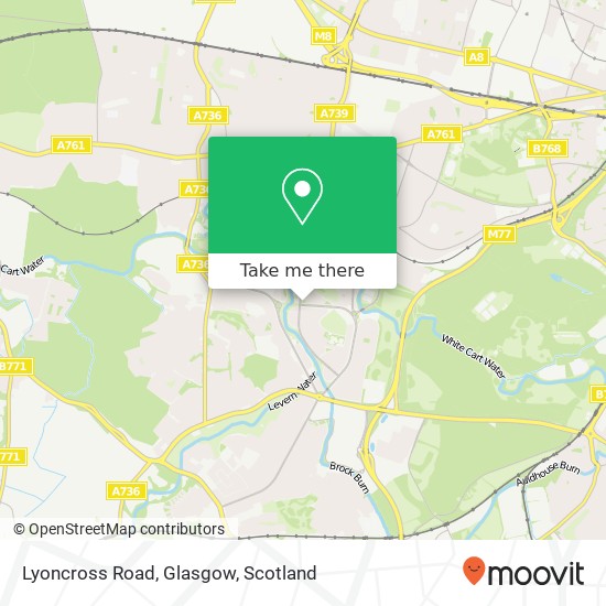 Lyoncross Road, Glasgow map