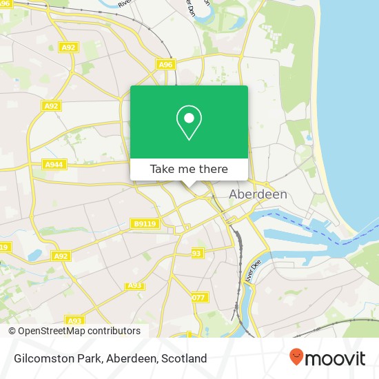Gilcomston Park, Aberdeen map