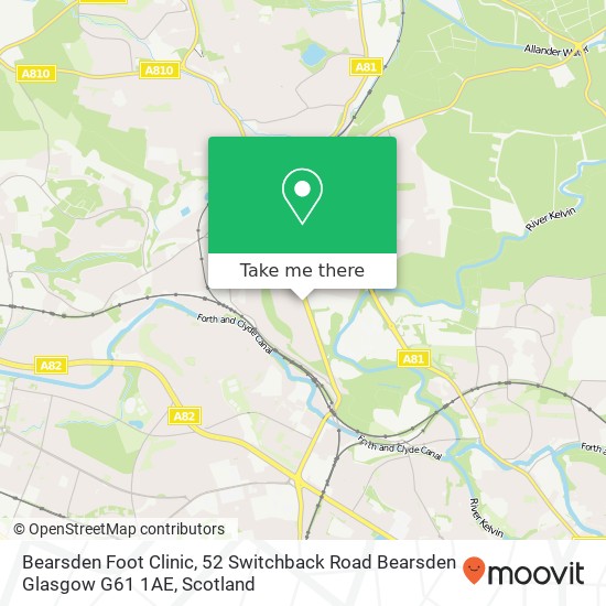 Bearsden Foot Clinic, 52 Switchback Road Bearsden Glasgow G61 1AE map