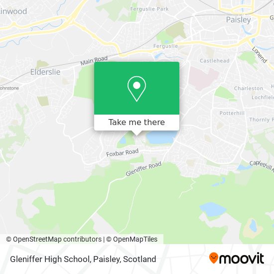 Gleniffer High School, Paisley map
