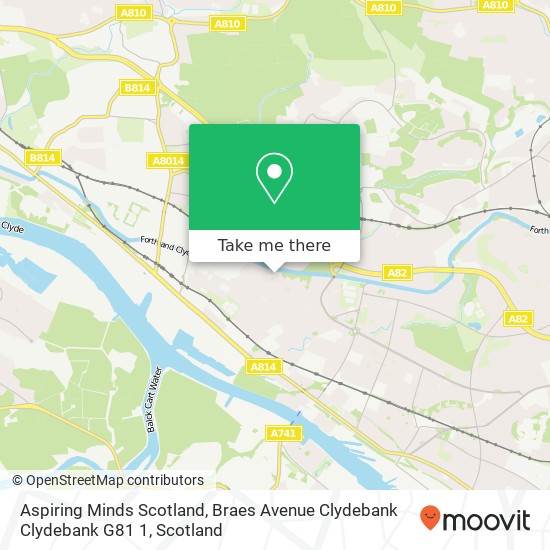 Aspiring Minds Scotland, Braes Avenue Clydebank Clydebank G81 1 map