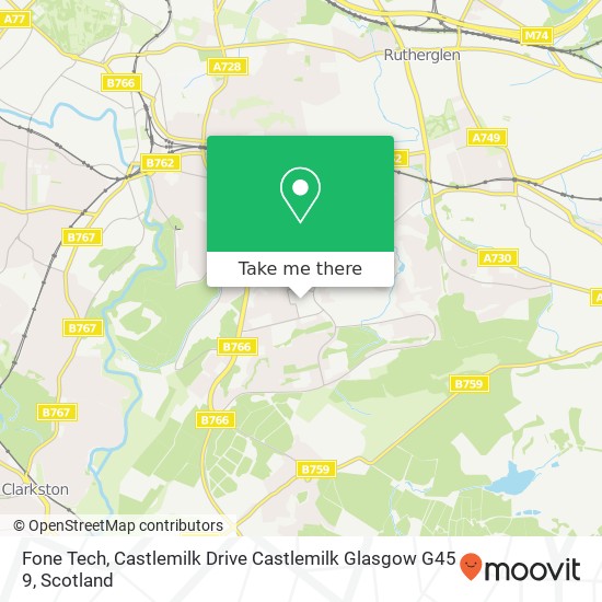 Fone Tech, Castlemilk Drive Castlemilk Glasgow G45 9 map