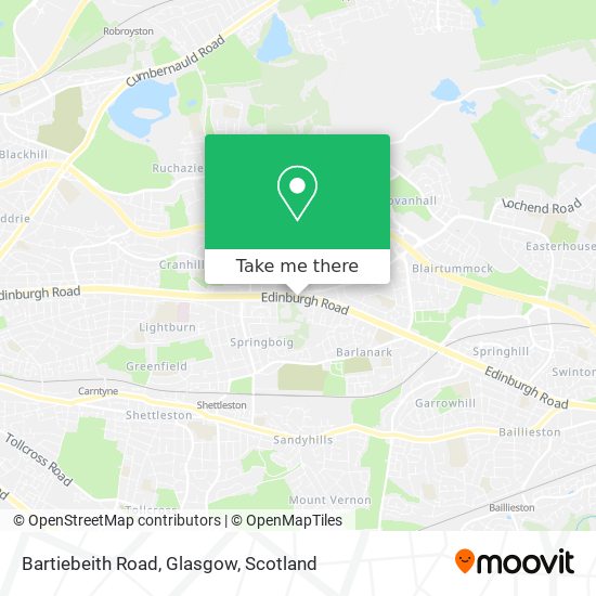 Bartiebeith Road, Glasgow map