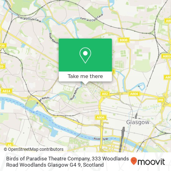 Birds of Paradise Theatre Company, 333 Woodlands Road Woodlands Glasgow G4 9 map