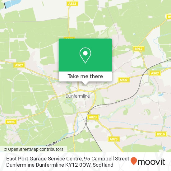 East Port Garage Service Centre, 95 Campbell Street Dunfermline Dunfermline KY12 0QW map