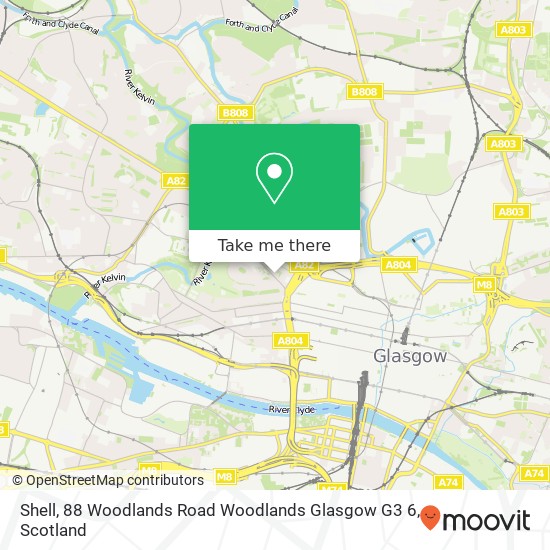 Shell, 88 Woodlands Road Woodlands Glasgow G3 6 map