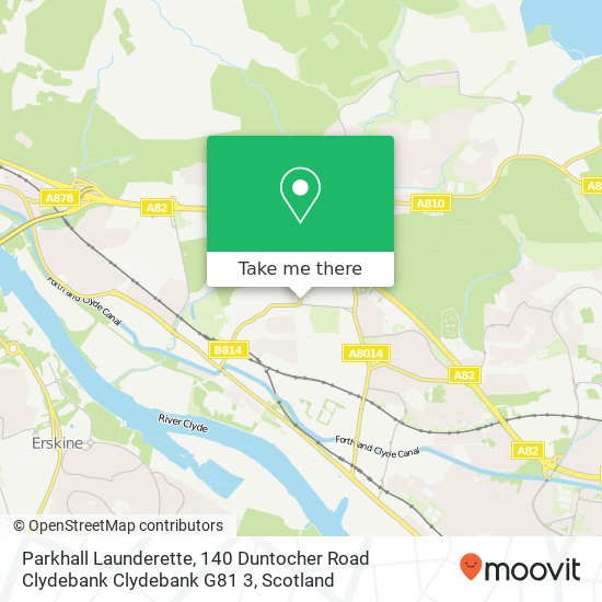 Parkhall Launderette, 140 Duntocher Road Clydebank Clydebank G81 3 map