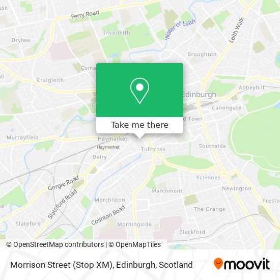 Morrison Street (Stop XM), Edinburgh map