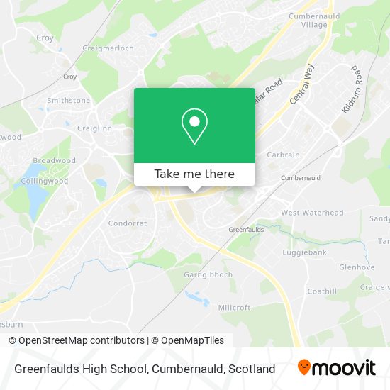 Greenfaulds High School, Cumbernauld map