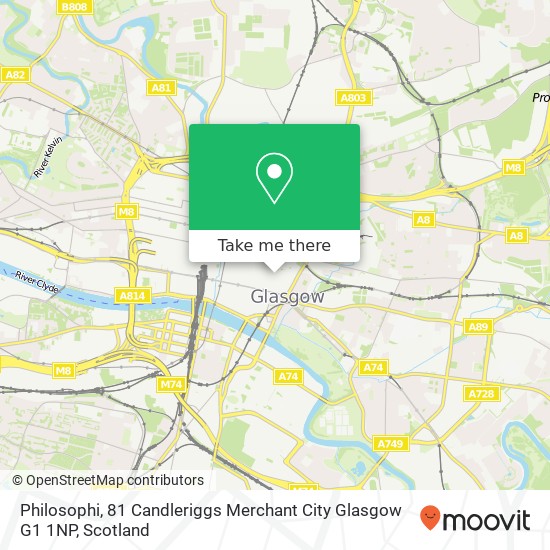 Philosophi, 81 Candleriggs Merchant City Glasgow G1 1NP map
