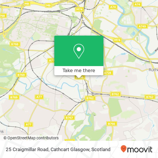 25 Craigmillar Road, Cathcart Glasgow map