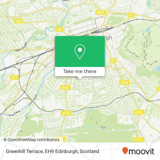 Greenhill Terrace, EH9 Edinburgh map