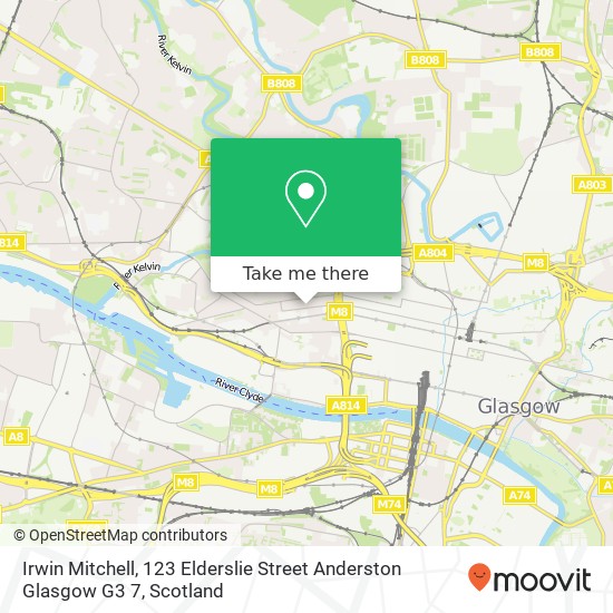 Irwin Mitchell, 123 Elderslie Street Anderston Glasgow G3 7 map