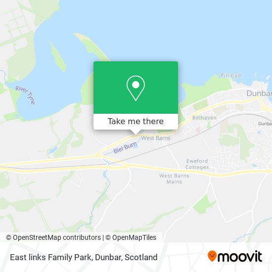 East links Family Park, Dunbar map