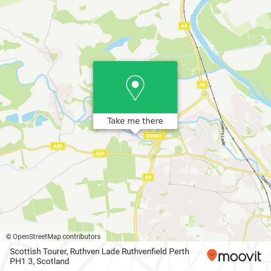 Scottish Tourer, Ruthven Lade Ruthvenfield Perth PH1 3 map