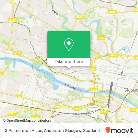 3 Palmerston Place, Anderston Glasgow map