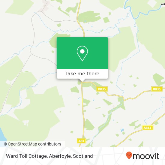 Ward Toll Cottage, Aberfoyle map